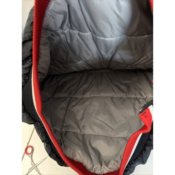 Vintage 90s Starter Detroit Red Wings Pullover Puffer Jacket Black 1/4 Zip Sz L - Picture 8 of 9